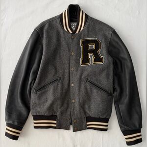 Roots Charcoal and Black Varsity Jacket Men’s Size M